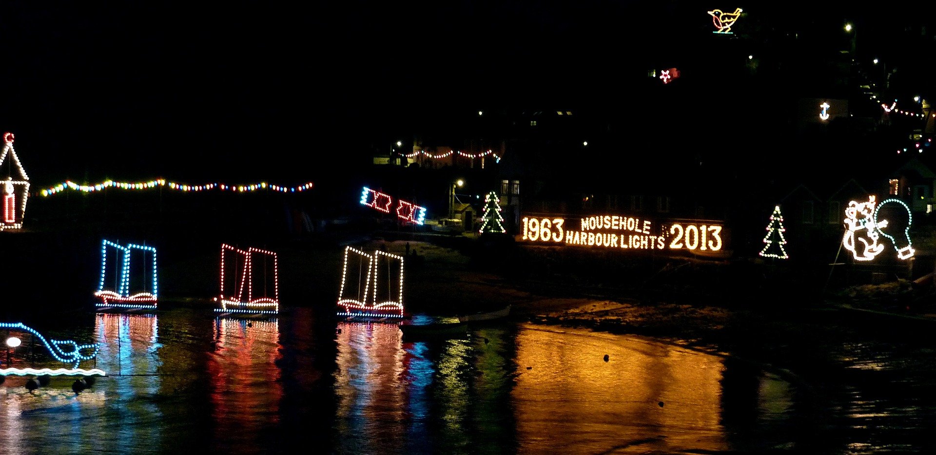 Christmas in Cornwall Mousehole Harbour Lights